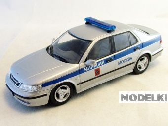 1:43 SAAB 9-5 Милиция г. Москва Россия, Полицейские Машины Мира 48, silver - PCW048