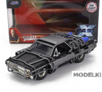 1:32 CHEVROLET El Camino Pick-up (ff10) Custom With Gun (1967) - Fast & Furious, Matt Black - 34733
