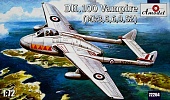 1:72 Сборная модель Британский самолет De Havilland DH.100 Vampire Mk.3 / 5 / 6 / 9 / 52 - 72264