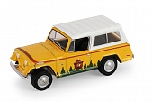 1:64 JEEP Jeepster Commando, Trees Are Wonderful Friends *Smokey Bear Series 5* (1971), yellow / white - 38090C