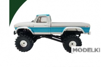 1:43 FORD F-250 (1976), silver metallic with teal green stripe - 86649