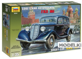 1:35 Сборная модель Автомобиль Советский автомобиль Горький М1 - 3634