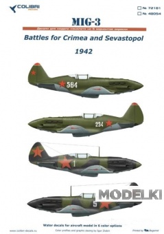 1:48 Декаль для МиГ-3 'Битва за Крым и Севастополь 1942г.' - 48054
