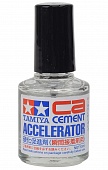 Ускоритель для цианокрилатного клея с кисточкой (Tamiya CA Accelerator), 10мл - 87138