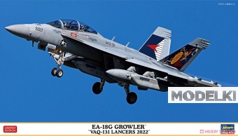 1:72 Сборная модель Самолет радиоэлектронной борьбы ВМС США EA-18G GROWLER 'VAQ-131 LANCERS 2022' (Limited Edition) - 02432