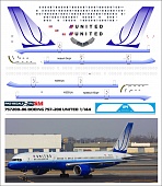 1:144 Декаль на Boeng 757-200 UNITED - 757200-06