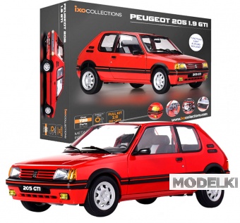 1:8 Сборная модель PEUGEOT 205 1.9 GTI KIT with 720 parts, mit Beleuchtung und Soundfunktion, red - 520010121