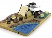 1:64 TOYOTA Hilux N60 N70 with accessory + Diorama ivory Camping Set, white 1980 - BM64B0384