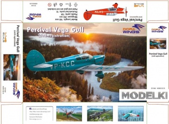 1:48 Сборная модель самолет Персиваль Vega Gull (гражданский) - DW48015