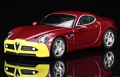 1:64 ALFA ROMEO 8C Competizione (2008), red / yellow - M69064