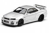 1:64 NISSAN Skyline GT-R (R34) Z-Tune (1999), silver metallic - MGT01329-BL