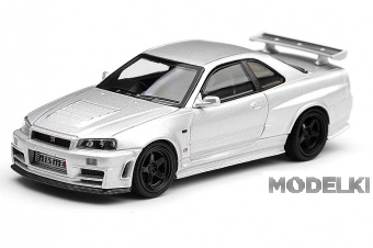 1:64 NISSAN Skyline GT-R (R34) Z-Tune (1999), silver metallic - MGT01329-BL