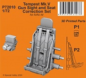 1:72 Tempest Mk.V Gun Sight And Seat Correction Set (For Airfix Kit) - P72010