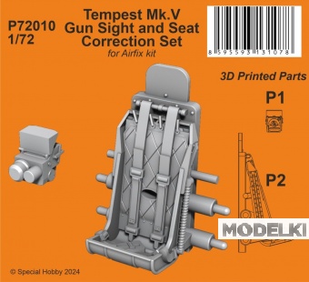 1:72 Tempest Mk.V Gun Sight And Seat Correction Set (For Airfix Kit) - P72010