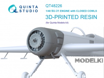 1:48 Двигатель с закрытыми капотами для Су-31 (Quinta Models) - QT48226