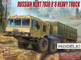 1:72 Сборная модель Российский грузовой автомобиль МЗКТ 7930 8х8 - UA72165