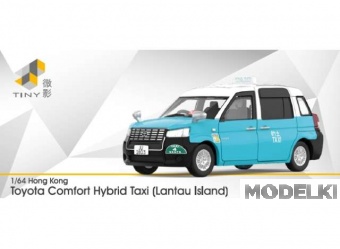 1:64 TOYOTA Comfort Hybrid Taxi (Lantau Island) (JU2803), blue - ATC66372