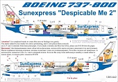 1:144 Декаль для Boeing 737-800 Sunexpress (TC-SOH) - URS1442