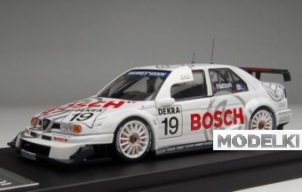 1:43 (Б/У) ALFA ROMEO 155 V6 TI (1996), №19 N.Hattori, ITC (1996), white - 8098-X1