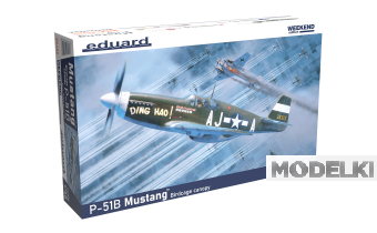 1:48 Сборная модель P-51B Mustang Birdcage Canopy Weekend edition - 84209