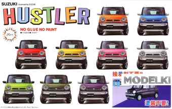 1:24 Сборная моделm Suzuki Hustler, moonlight violet pearl metallic - 066219