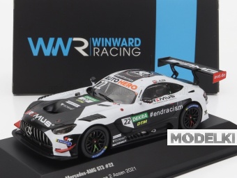 1:43 MERCEDES-BENZ Amg Gt3 Evo Team Winward №22 Winner Race 2 Assen Dtm (2021) L.Auer, White Black - WWR-I.AMG-21-4322-DT