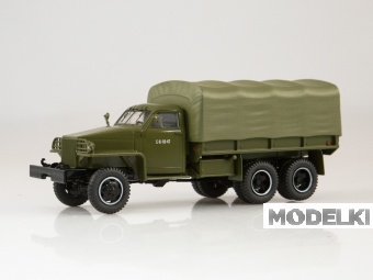 1:43 Studebaker US6 U4 бортовой с тентом (с лебёдкой), хаки - SSM1380