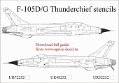 1:48 Декаль для F-105D/G Thunderchief тех. надписи - UR48252