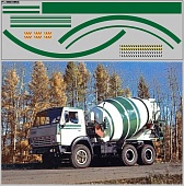 1:43 Декаль плд Автобетоносмеситель СБ-92 вариант 15 (200х65) - DKM0964