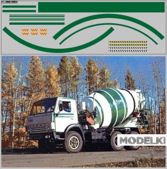 1:43 Декаль плд Автобетоносмеситель СБ-92 вариант 15 (200х65) - DKM0964