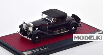 1:43 CADILLAC V-16 452 Roadster Fleetwood closed (1930), dark blue red - MX20301-452