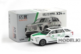 1:64 HONGQI E-HS9 Dubai Police, white / green - X24-01