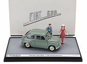 1:43 FIAT Diorama 600 Berlina 1-series With Figures 1955 - 70th Anniversario (2025) - Il Capolavoro Di Dante Giacosa, Verde Chiaro - Green - S25/23
