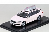 1:43 SKODA Superb IV Combi (2023) Специальное лимитированное издание на день святого Валентина (2025), белый - 047VA03