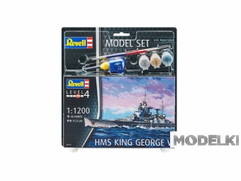 1:1200 Сборная модель Линкор HMS King George V (подарочный набор) - 65161