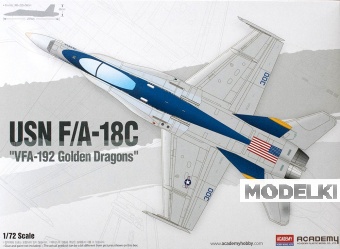1:72 Сборная модель Самолет USN F/A-18C 'VFA-192 Golden Dragons' - 12564