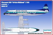 1:144 Сборная модель Самолёт Viscount 800 British Midland - 144139-1