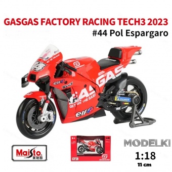 1:18 KTM RC16, MotoGP Tech3 GasGas Factory Racing №44 P. Espergaro (2023), red - MAI36392E