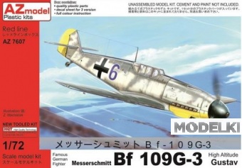 1:72 Сборная модель Самолет Messerschmitt Bf 109G-3 - AZ7607