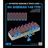 1:35 Рабочие траки Т-48 для M4 SHERMAN (3D-печать) - RM-3030