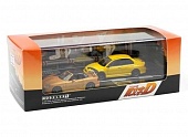 1:64 Initial D Set Vol.6 Satoshi Omiya Mazda MX5 Roadster RS NB8C VS Kobayakawa Mitsubishi Lancer Evolution VII CT9A, gold / yellow - MD64206