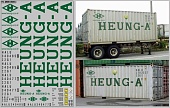 1:43 Набор декалей Контейнеры HEUNG-A Вариант 2 (100х140) - DKM0544