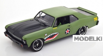 1:18 CHEVROLET Nova (1970), oliv-grün/schwarz - GMP-18957-B