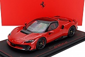 1:18 FERRARI 296 Speciale Black Roof (2025) - Con Vetrina - With Showcase, Rosso Corsa - Red Black - P18269B1-VET