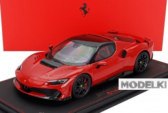 1:18 FERRARI 296 Speciale Black Roof (2025) - Con Vetrina - With Showcase, Rosso Corsa - Red Black - P18269B1-VET