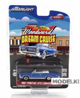 1:64 PONTIAC GTO CABRIOLET OPEN (1967), BLUE MET - 37280A