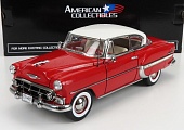 1:18 CHEVROLET BEL AIR COUPE (1953), RED WHITE - 1607