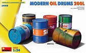 1:24 Сборная модель современные нефтяные бочки 200л /  Modern Oil Drums 200l - 24008