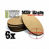 Овальное AOS основание 90 x 52 мм / MDF Bases - AOS Oval 90x52mm - 9220