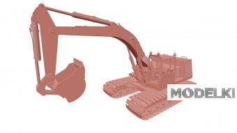 1:43 Сборная модель Экскаватор МТП-71 с моноблочной стрелой (ранний вариант) - АМ430356